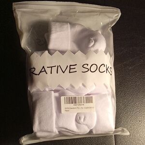 New born Socks New In package. but 2 pairs missing. 10 left. Color white.